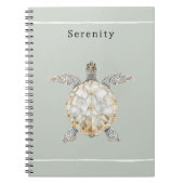 Olive Green Sea Turtle Personalized  Notitieboek (Voorkant)