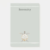 Olive Green Sea Turtle Personalized  Post-it® Notes (Voorkant)