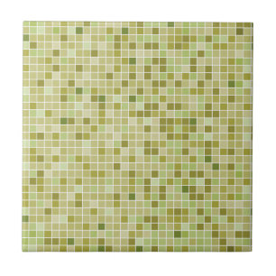 Olive Green Small of Large Ceramic Photo Tile Tegeltje