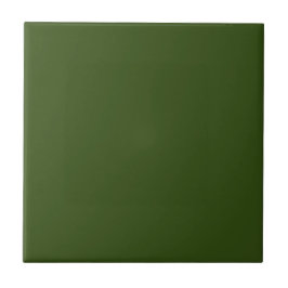 Olive Green Solid Color Tile Tegeltje