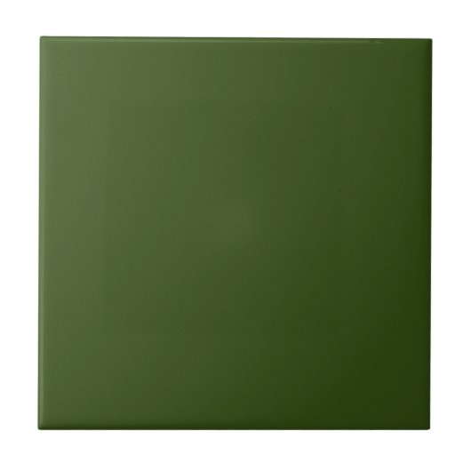 Olive Green Solid Color Tile Tegeltje (Voorkant)