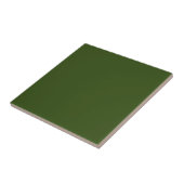 Olive Green Solid Color Tile Tegeltje (Zijkant)