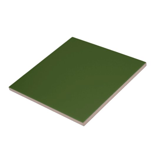 Olive Green Solid Color Tile Tegeltje (Zijkant)