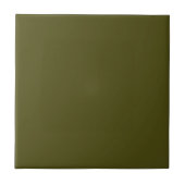 Olive Green Solid Color Tile Tegeltje (Voorkant)