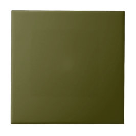 Olive Green Solid Color Tile Tegeltje