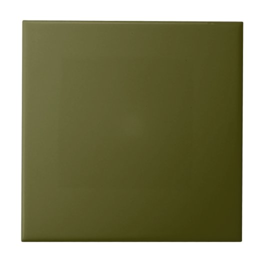Olive Green Solid Color Tile Tegeltje (Voorkant)