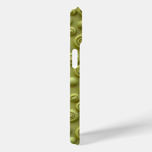 Olive Green Spiral iPhone Case Matte Style (Achterkant / Rechts)