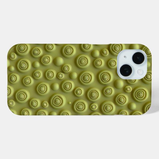 Olive Green Spiral iPhone Case Matte Style (Achterkant (horizontaal))