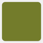 Olive Green Square Sticker (Voorkant)