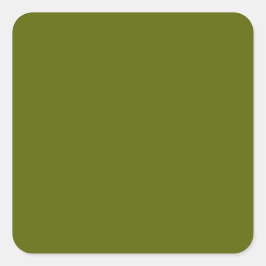 Olive Green Square Sticker (Voorkant)