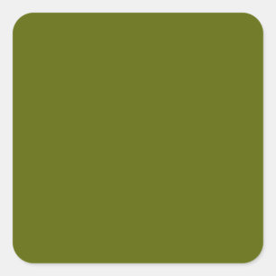 Olive Green Square Sticker