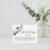 Olive  Green Stock the bar Bridal Shower  Informatiekaartje (Staand voorkant)