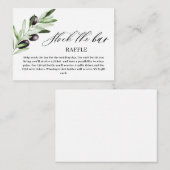 Olive  Green Stock the bar Bridal Shower  Informatiekaartje (Voorkant / Achterkant)