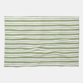 Olive Green Stripe Dish Towel Theedoek (Horizontaal)