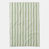 Olive Green Stripe Dish Towel Theedoek (Verticaal)