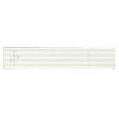 Olive Green Stripe Wedding Medium Tafelloper (Horizontaal)