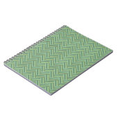 Olive green stripes double weave notitieboek (Linkerzijde)