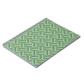 Olive green stripes weave notitieboek (Linkerzijde)