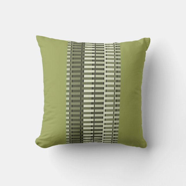 Olive Green Stylish Modern Abstract Pattern Buitenkussen (Voorkant)