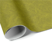 Olive green surface with subtle swirling pattern cadeaupapier (Rol Hoek)