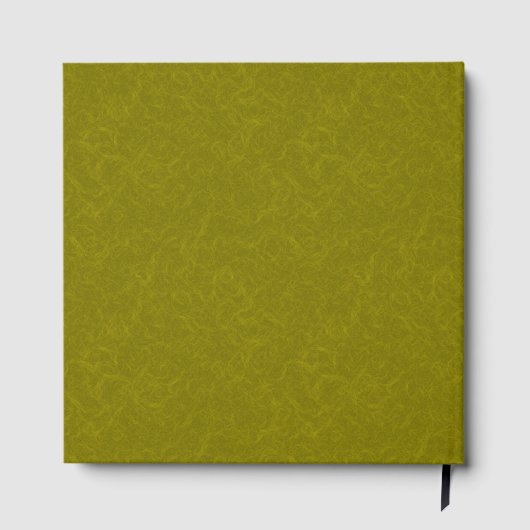 Olive green surface with subtle swirling pattern gastenboek (Achterkant)