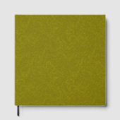 Olive green surface with subtle swirling pattern gastenboek (Voorkant)