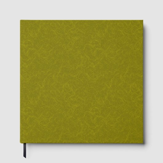Olive green surface with subtle swirling pattern gastenboek (Voorkant)