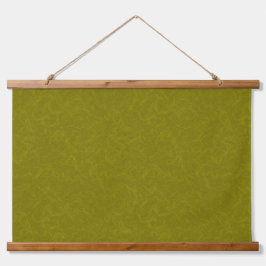 Olive green surface with subtle swirling pattern hangend wandkleed