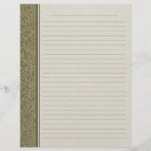 Olive Green Swirl Pattern Lined Multomap Paper (Voorkant)