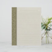 Olive Green Swirl Pattern Lined Multomap Paper (Staand voorkant)