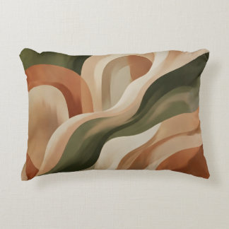 Olive Green Terracotta Abstract Accent Pillow Kussen