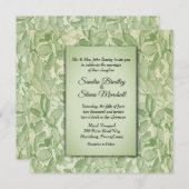 Olive Green  Theme Wedding Kaart (Voorkant / Achterkant)