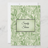 Olive Green  Theme Wedding Kaart (Achterkant)