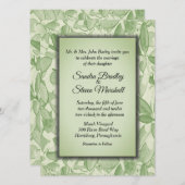 Olive Green Theme Wedding Kaart (Voorkant / Achterkant)