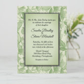 Olive Green  Theme Wedding Kaart (Staand voorkant)