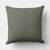 Olive Green Ticking Stripe Cushion Kussen (Achterkant)
