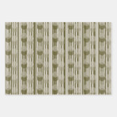 Olive Green Tinsel, Stripes and Confetti Patterns Inpakpapier Vel (Voorkant)