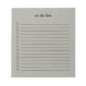 Olive Green To Do List Minimalist Teacher Simple Notitieblok (Voorkant)