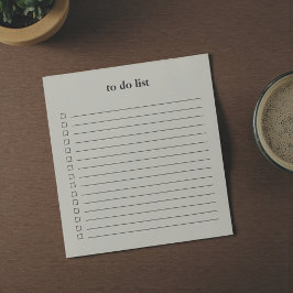 Olive Green To Do List Minimalist Teacher Simple Notitieblok