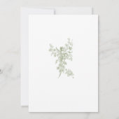 Olive Green Toile de Jouy Bridal Shower Invitation Kaart (Achterkant)
