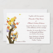 Olive Green Tree Theme Wedding Invitting Kaart (Achterkant)