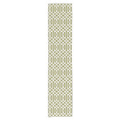 Olive Green Trellis Korte Tafelloper (Voorkant)