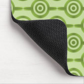 Olive Green Trendy Circles Mousepad Muismat (Hoek)