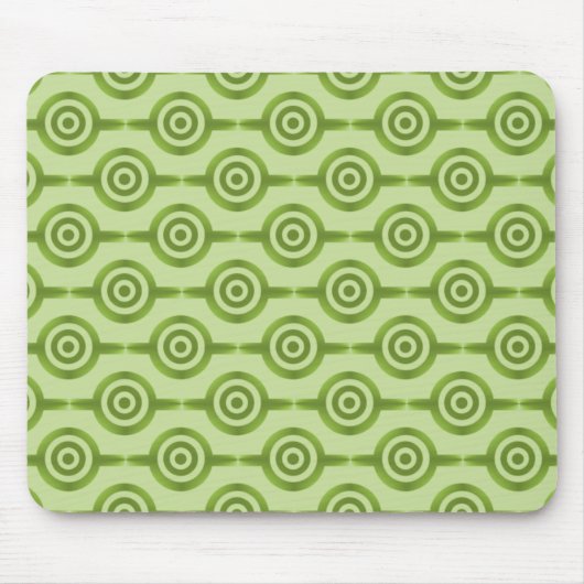 Olive Green Trendy Circles Mousepad Muismat (Voorkant)