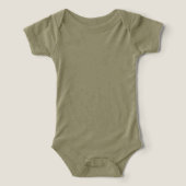 Olive Green Tri-blend Baby Bodysuit (Design voorkant)