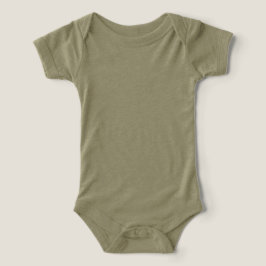 Olive Green Tri-blend Baby Bodysuit