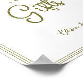 Olive Green Tuscan Elegant Cards and Gifts Sign Poster (Hoek)