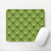 Olive Green Ultramodern Chic Mousepad Muismat (Met muis)