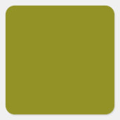 Olive Green Vierkante Sticker (Voorkant)