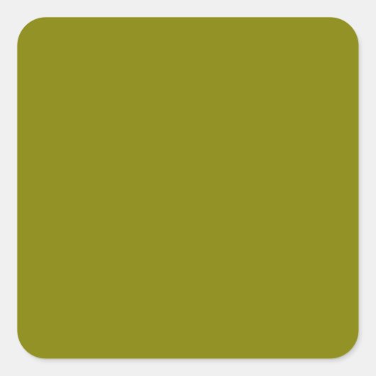 Olive Green Vierkante Sticker (Voorkant)